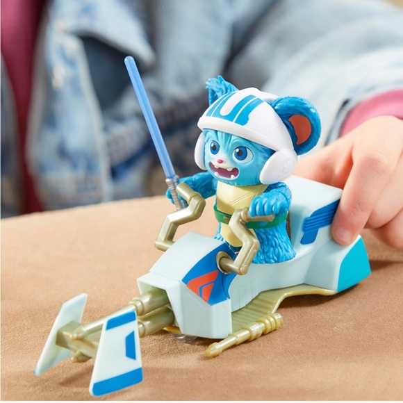 Star Wars: Young Jedi Adventures Nubs Figure & Speeder Bike NIB - Picture 5 of 8